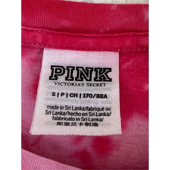 PINK VICTORIA'S SECRET Oversized SMALL Tie Dye long sleeve shirt - Picture 4 of 9